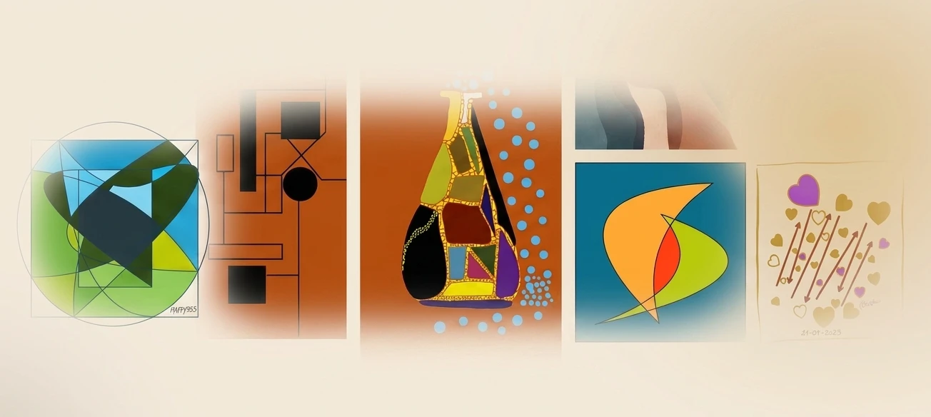 Collage di opere di Maurizio Figliomeni